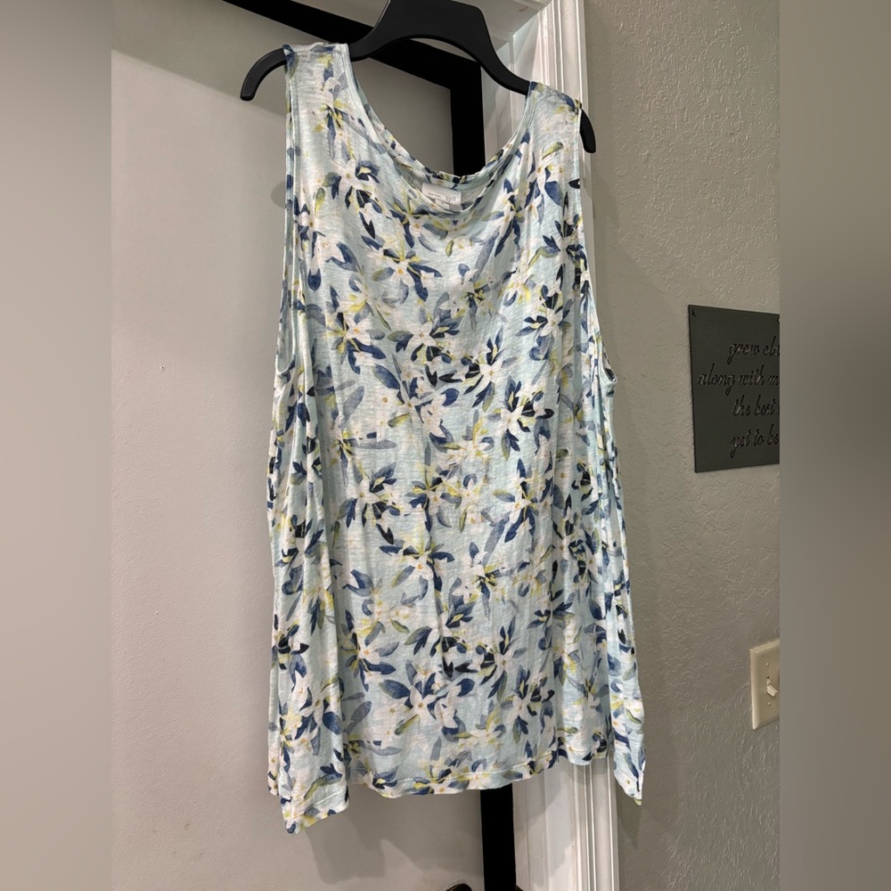 J.Jill Floral Top - Pure Jill Love Linen Women’s XL Sleeveless